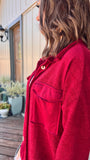NEW Alise Shacket in Candy Apple Red!