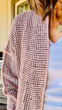 NEW 'Cabin Cozy' Cardigan in Light Pink!