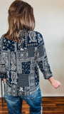 The Kylie Paisley Top in Navy!