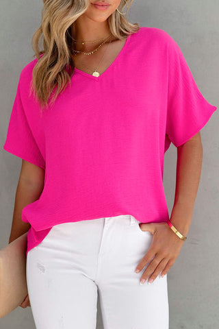 NEW ‘The Ashton’ Crepe-Material Top (Hot Pink)!