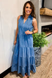 The Jackson Hole Denim Maxi (Medium Color)!