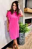 The Sassy Sidekick Dress In Pink!