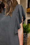 The Sassy Sidekick Dress In Black/Grey!