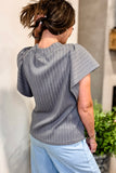 The Silver Linings Flutter Knit Top!
