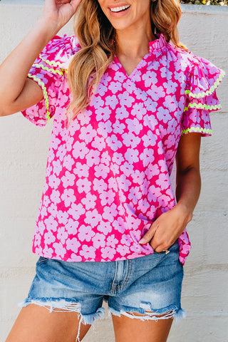 NEW Nicole Floral Top (Pink)!