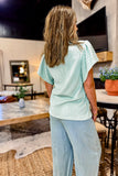 The Sagewood Flutter Knit Top!