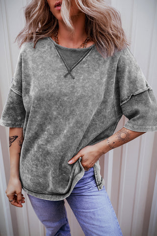 NEW Mineral Wash Relaxed Top in Charcoal!