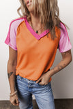 NEW Marlie Exposed Seam Top in Pink/Orange!